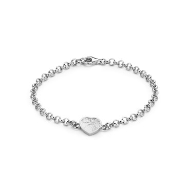 Bliss heart bracelet silver 9mm